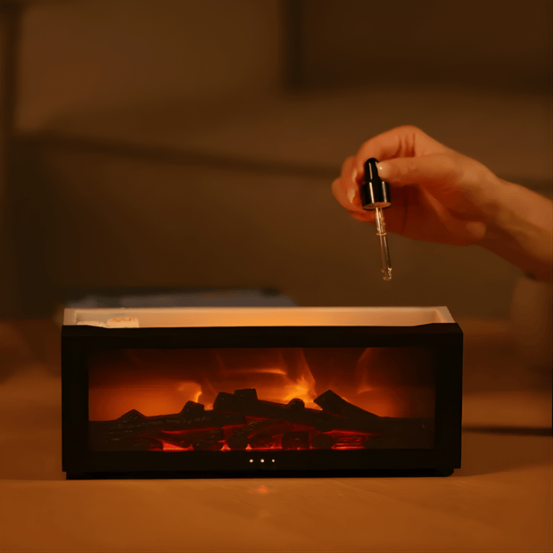 Cozy Desktop Fireplace with Amber Glow