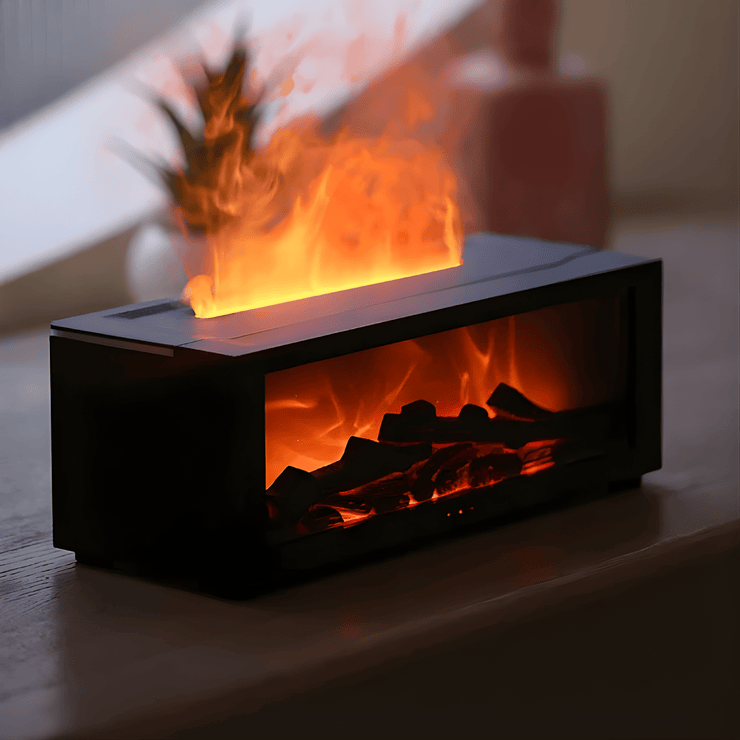 Cozy Desktop Fireplace with Amber Glow