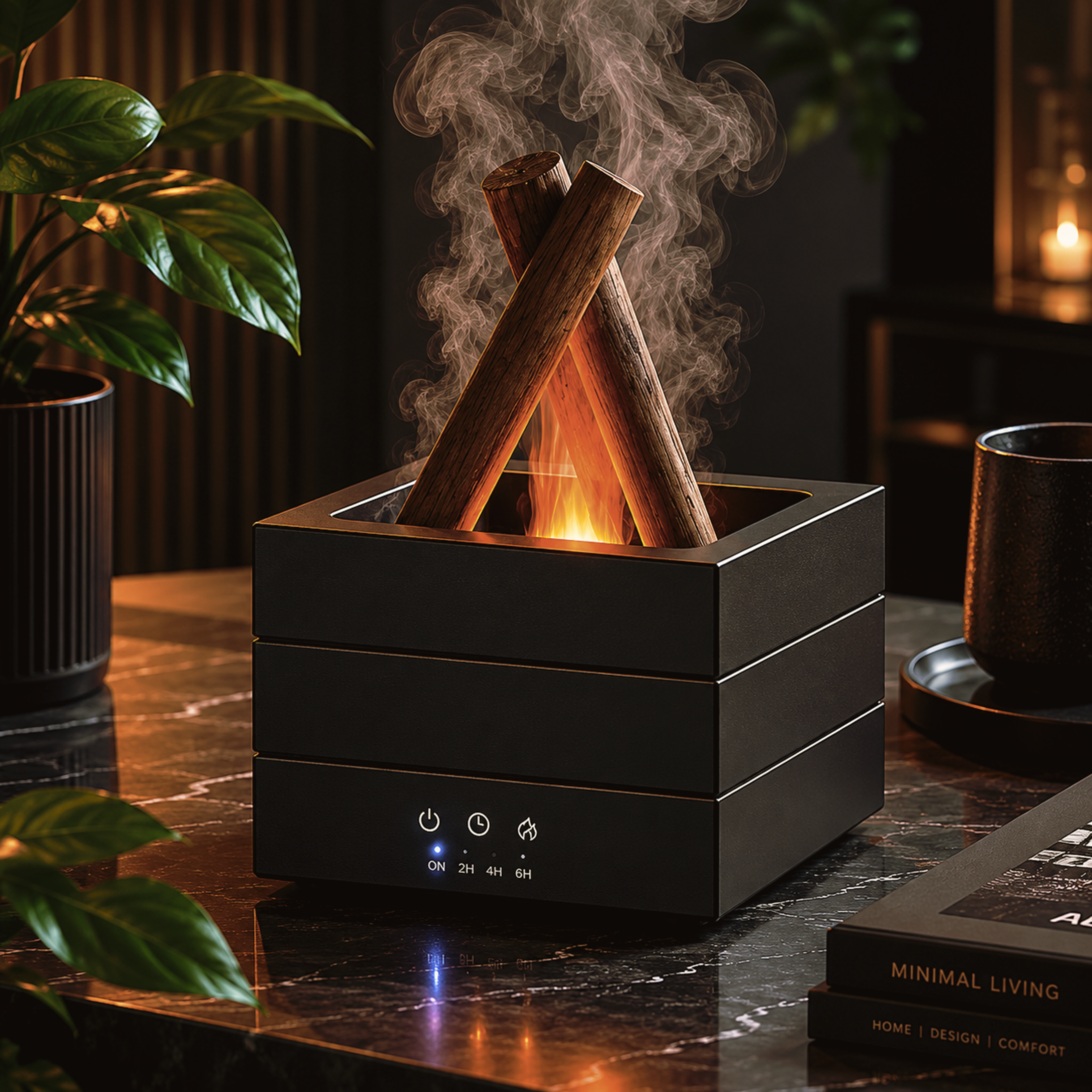 Flame Aroma Humidifier Fireplace