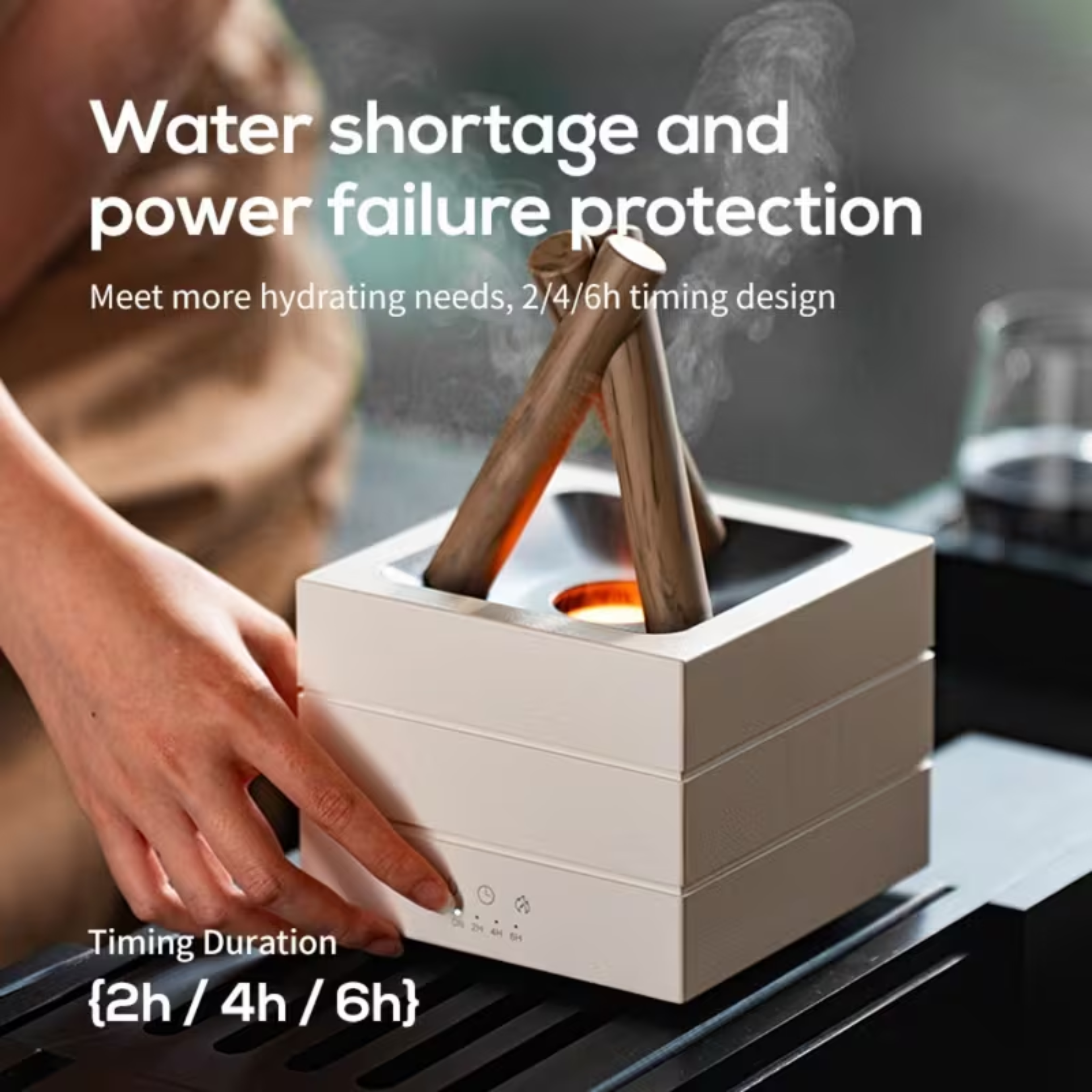 Flame Aroma Humidifier Fireplace
