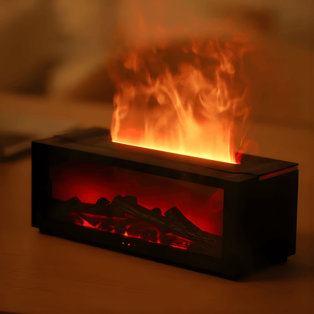 Cozy Desktop Fireplace with Amber Glow