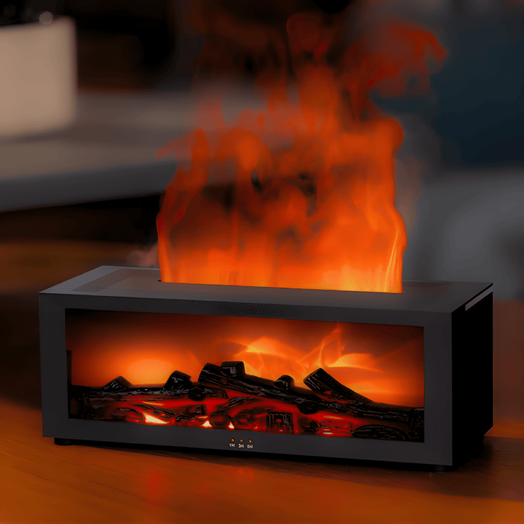 Cozy Desktop Fireplace with Amber Glow