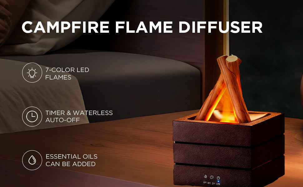 Flame Aroma Humidifier Fireplace