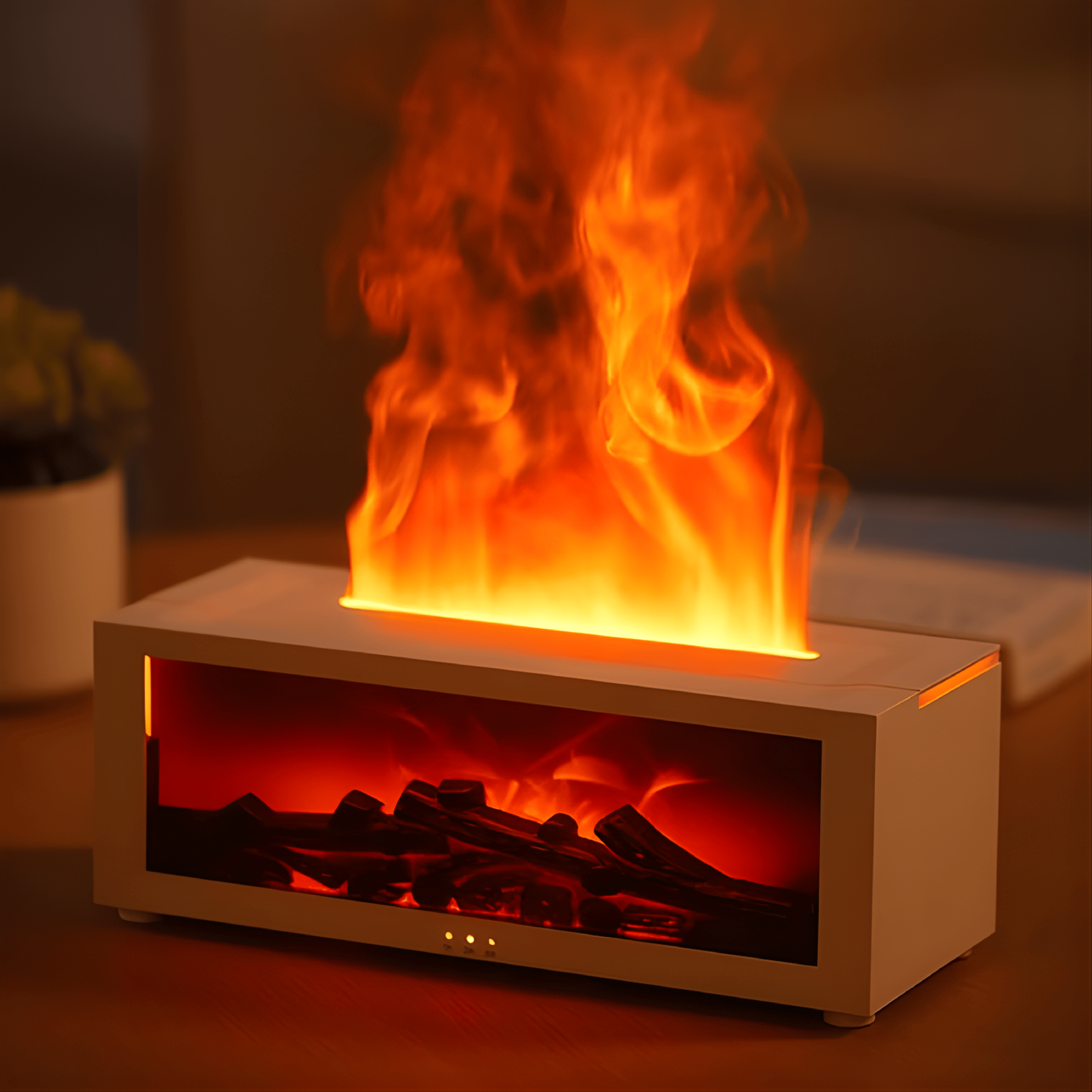 Cozy Fireplace with Amber Glow
