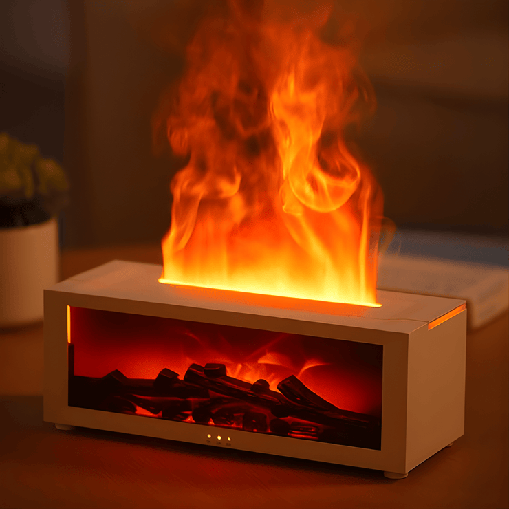 Cozy Desktop Fireplace with Amber Glow